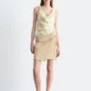 Leather Wrap Mini Skirt