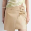 Leather Wrap Mini Skirt