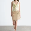 Leather Wrap Mini Skirt