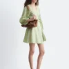 Linen Wrap Mini Dress