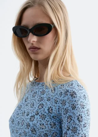 Sculpted Oval Sunglasses