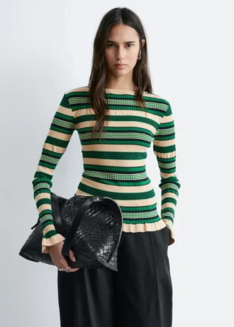 Long-Sleeve Ribbed Top