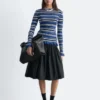 Long-Sleeve Ribbed Top