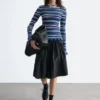Long-Sleeve Ribbed Top
