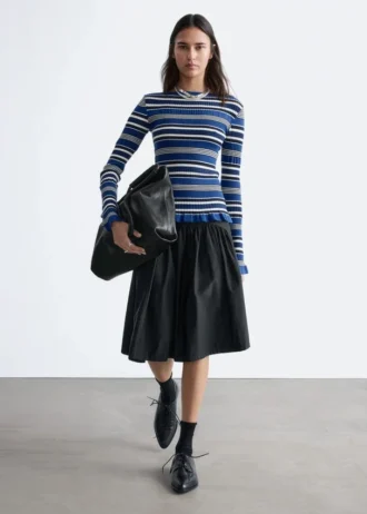 Long-Sleeve Ribbed Top