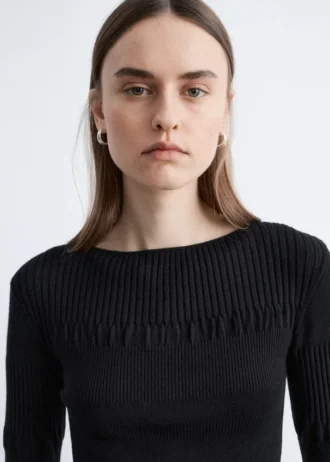 Long-Sleeve Ribbed Top