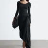 Long-Sleeve Scoop-Neck Top