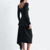 Long-Sleeve Scoop-Neck Top