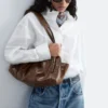 Long Stand-Collar Cotton Shirt