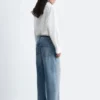 Long Stand-Collar Cotton Shirt