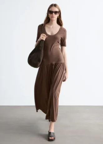 Longline Jersey Maxi Dress