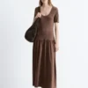 Longline Jersey Maxi Dress