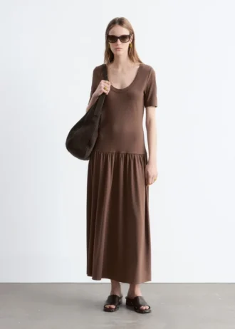 Longline Jersey Maxi Dress