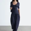 Longline Jersey Maxi Dress