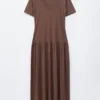 Longline Jersey Maxi Dress