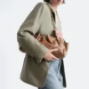Low-profile Leather Shoulder Bag
