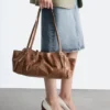 Low-profile Leather Shoulder Bag