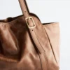 Low-profile Leather Shoulder Bag