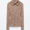 Melange Knit Half-Zip Top