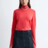 Merino Wool Polo Neck Top