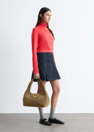 Merino Wool Polo Neck Top