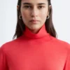 Merino Wool Polo Neck Top