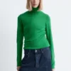 Merino Wool Polo Neck Top