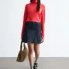Merino Wool Polo Neck Top