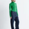 Merino Wool Polo Neck Top