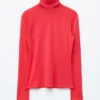 Merino Wool Polo Neck Top