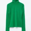 Merino Wool Polo Neck Top