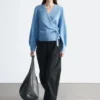 Merino Wool Wrap Cardigan