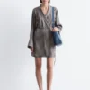 Mini Silk Wrap Dress