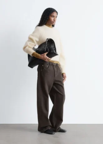Mohair-Blend Balloon-Sleeve Jumper