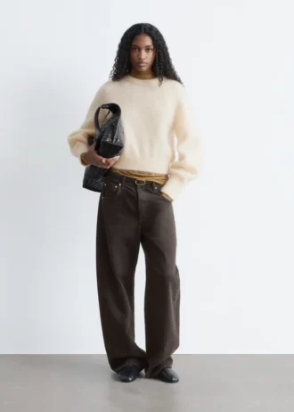 Mohair-Blend Balloon-Sleeve Jumper