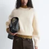 Mohair-Blend Balloon-Sleeve Jumper