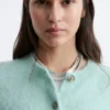 Mohair-Blend Brushed Cardigan