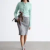 Mohair-Blend Brushed Cardigan