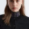 Mohair-Blend Brushed Cardigan