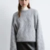 Mohair-Blend Cable-Knit Jumper