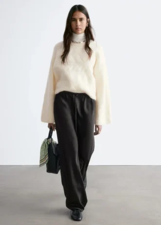 Mohair-Blend Cable-Knit Jumper
