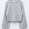Mohair-Blend Cable-Knit Jumper