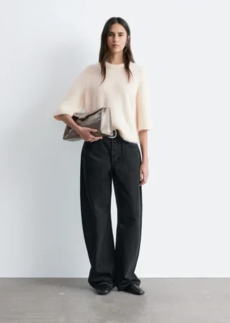 Mohair-Blend Knitted T-shirt