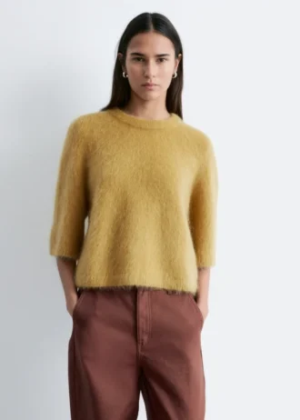Mohair-Blend Knitted T-shirt