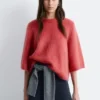 Mohair-Blend Knitted T-shirt