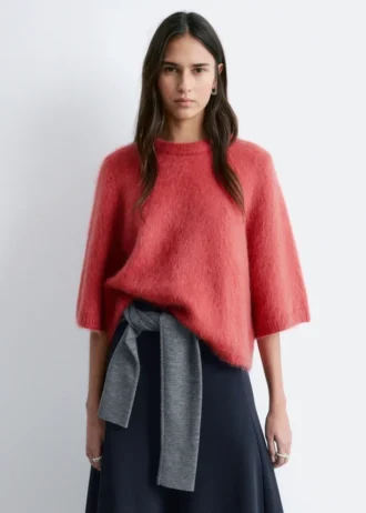 Mohair-Blend Knitted T-shirt