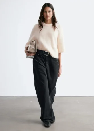 Mohair-Blend Knitted T-shirt
