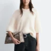 Mohair-Blend Knitted T-shirt