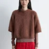 Mohair-Blend Knitted T-shirt