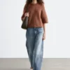 Mohair-Blend Knitted T-shirt